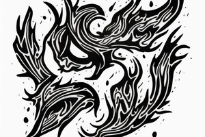Franzy flame logo from elden ring tattoo idea