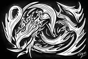 Franzy flame logo from elden ring tattoo idea