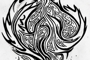 Franzied
 flame logo from elden ring tattoo idea