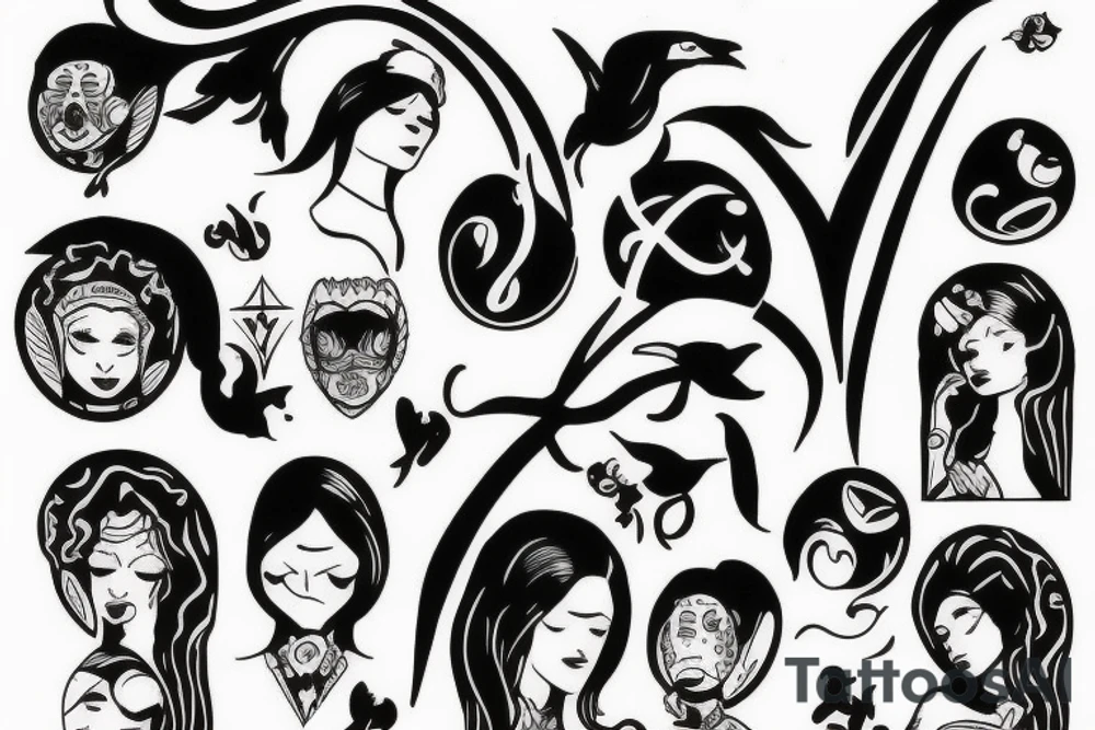 Family is looking to heaven tattoo idea