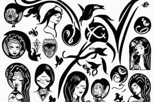 Family is looking to heaven tattoo idea
