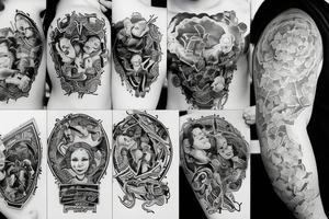 Family is looking to heaven tattoo idea