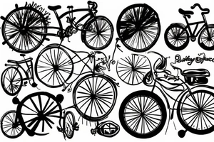 bicycle and peace tattoo idea