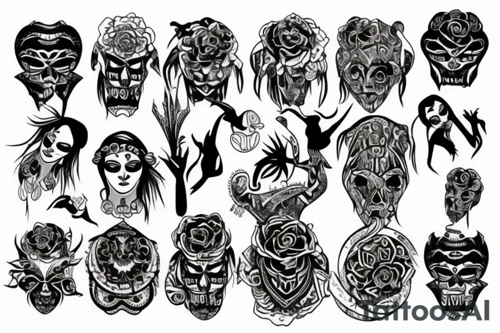 Tramp stamp goth tattoo idea
