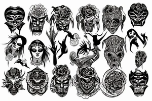 Tramp stamp goth tattoo idea