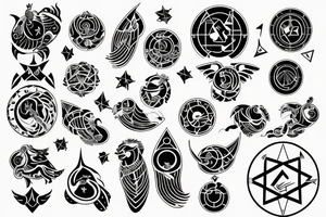 Gemini astrology birth chart constellation tattoo idea