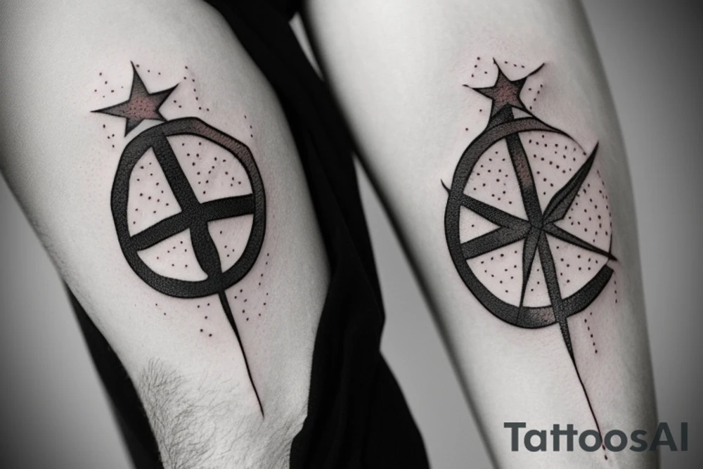 Greek anphora with stars and smoke coming out of it. tattoo idea