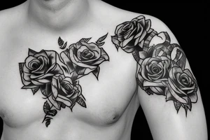 snakes, skulls, roses, Dead flowers, Vines tattoo idea