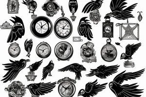 The name Jayden within cardinals, pocket watch tattoo idea