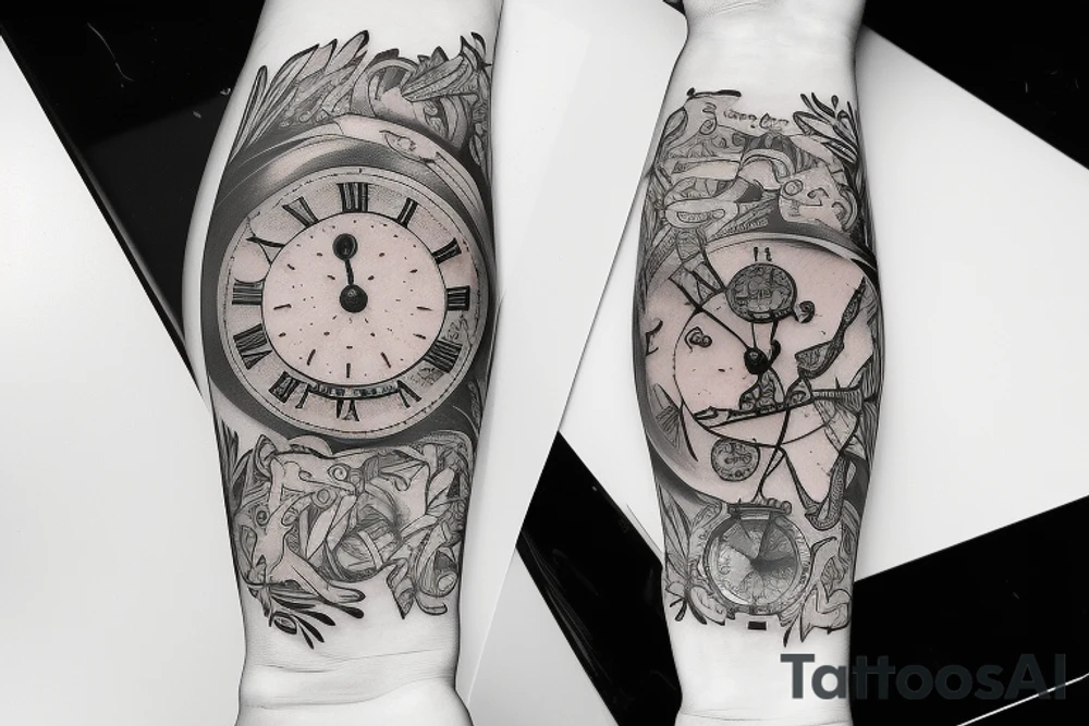 The name Jayden within cardinals, pocket watch tattoo idea