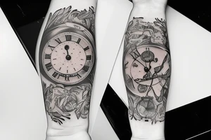 The name Jayden within cardinals, pocket watch tattoo idea