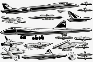 aviation, concorde taking off tattoo idea
