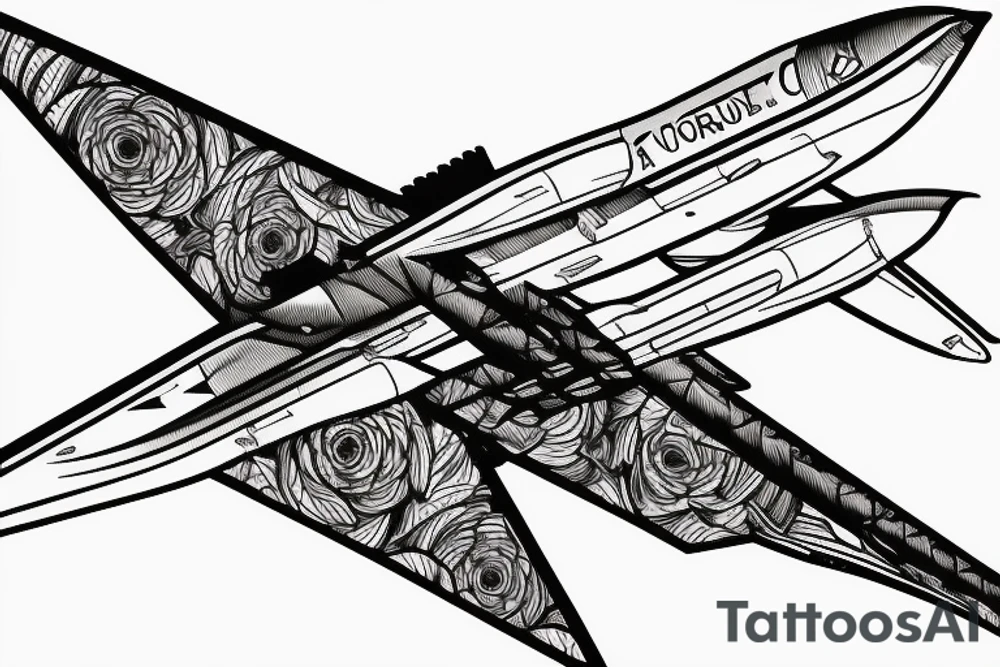 aviation, concorde taking off tattoo idea