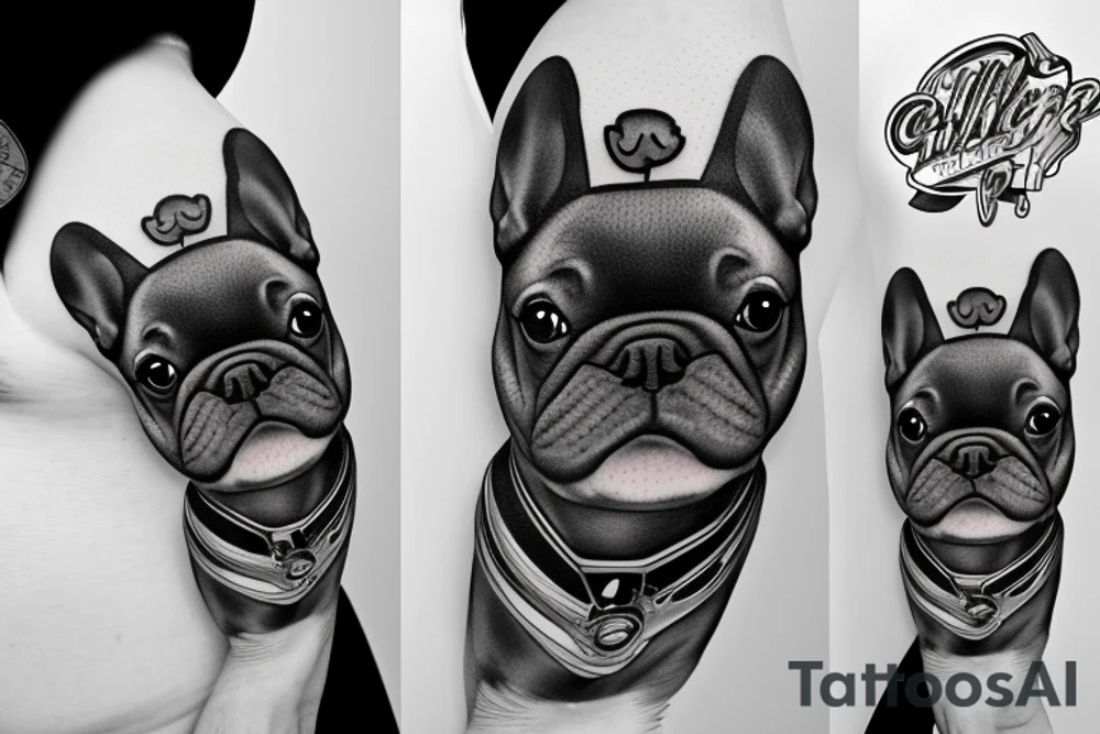 Dj, games, music, cars, food, french bulldog tattoo idea