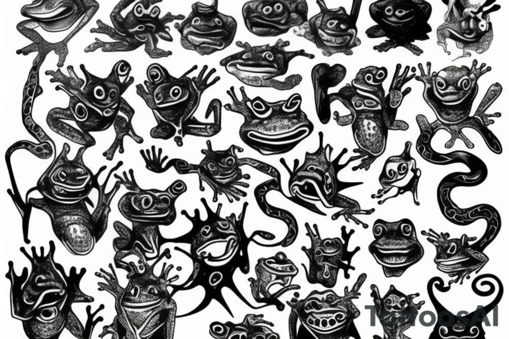 frog demon tattoo idea