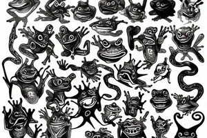 frog demon tattoo idea