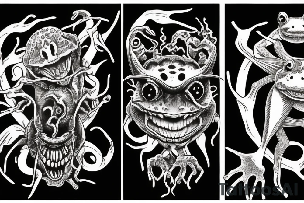 frog demon tattoo idea