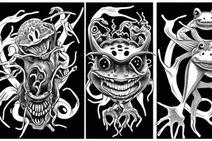 frog demon tattoo idea