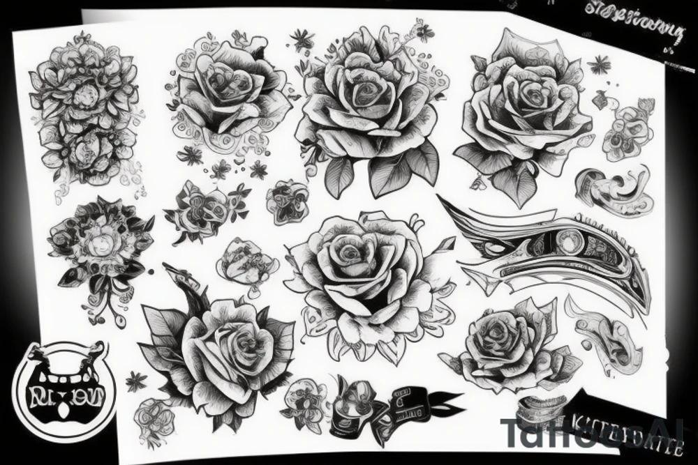 Тату в дрэйн стиле от локтя до начала кисти tattoo idea