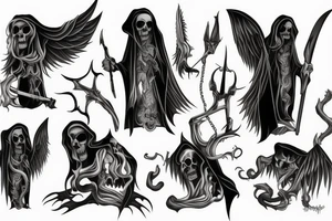 grim reaper demon tattoo idea