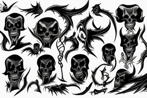 grim reaper demon tattoo idea