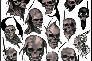 grim reaper demon tattoo idea