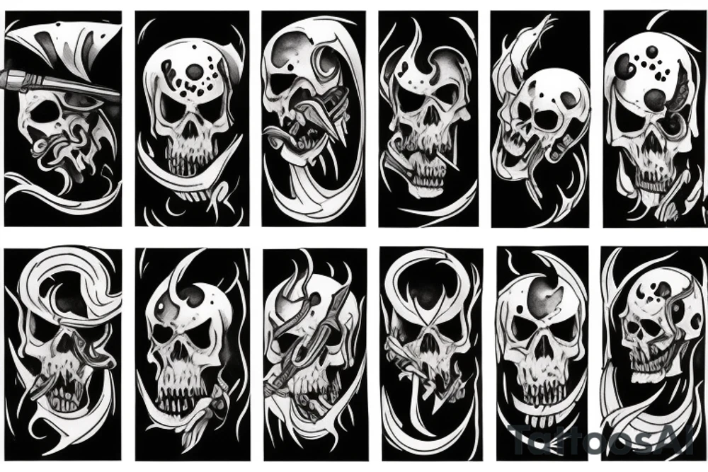 grim reaper demon tattoo idea