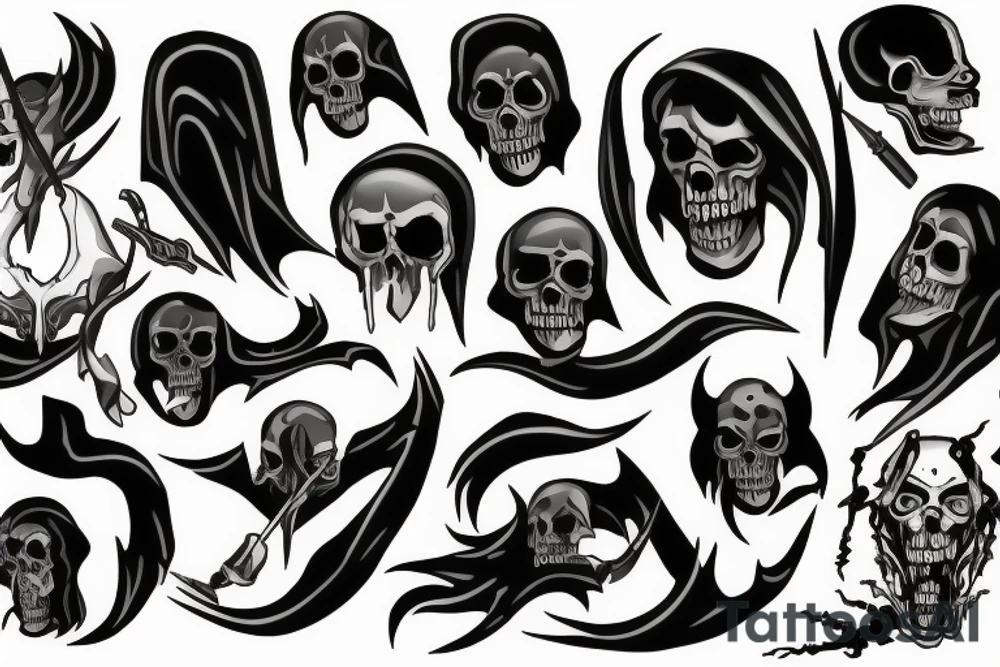 grim reaper demon tattoo idea