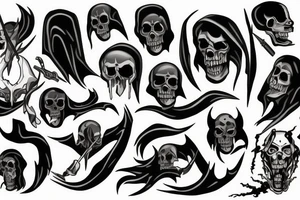 grim reaper demon tattoo idea