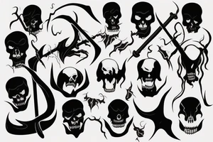 grim reaper demon tattoo idea