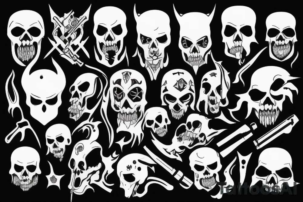 grim reaper demon tactical tattoo idea