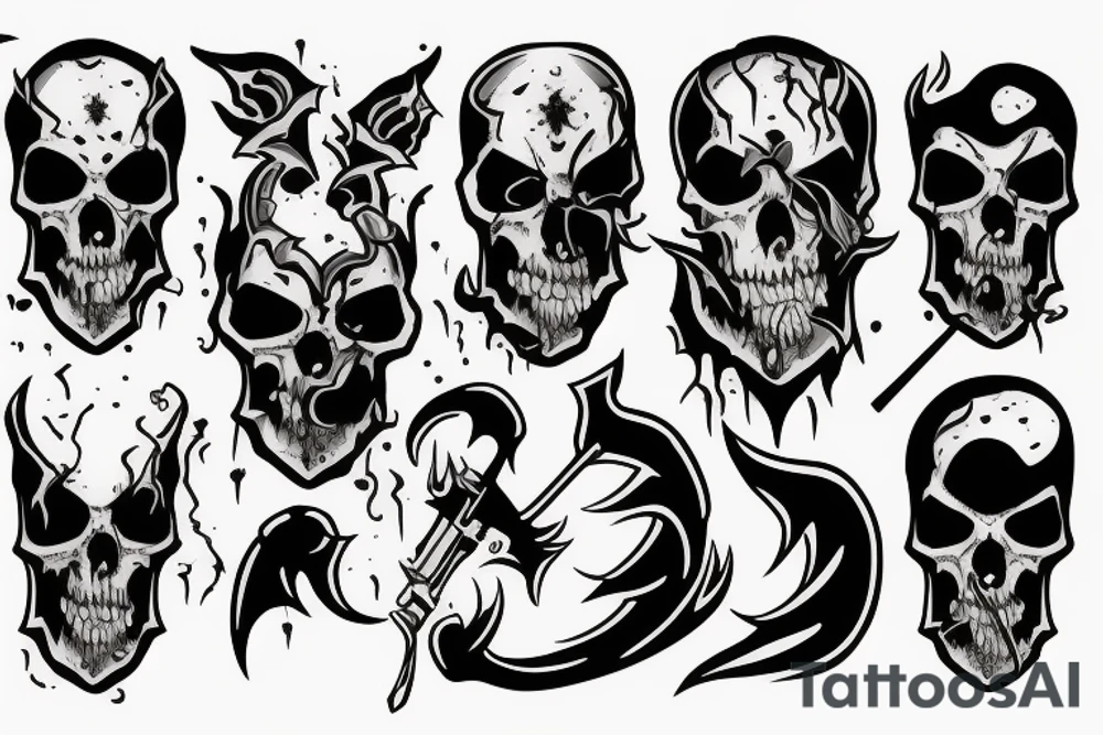 grim reaper demon tactical tattoo idea
