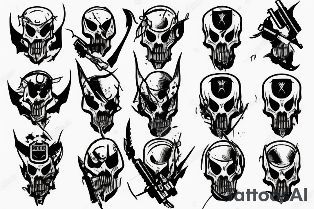 tactical soldier scary reaper tattoo idea