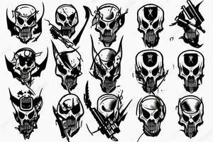 tactical soldier scary reaper tattoo idea