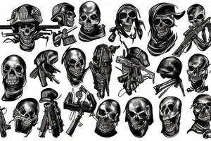 tactical soldier scary reaper tattoo idea