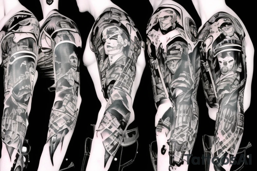 tactical soldier scary reaper tattoo idea
