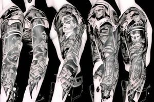 tactical soldier scary reaper tattoo idea