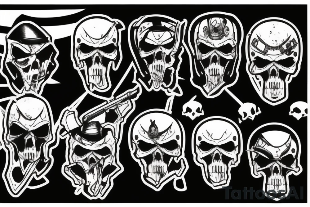 tactical soldier scary reaper tattoo idea