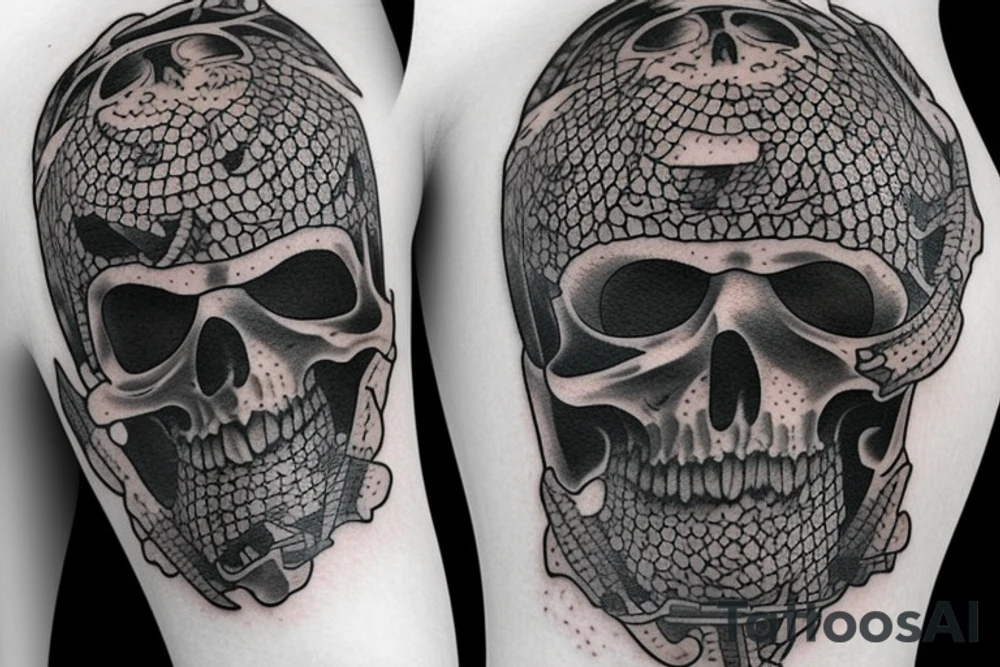 tactical soldier scary reaper tattoo idea