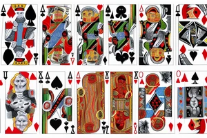 A Poker card with spades made of water and fire tattoo idea