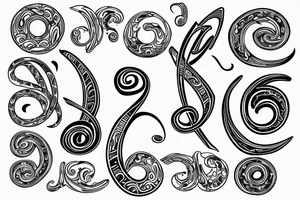 treble clef with psychedelic style tattoo idea