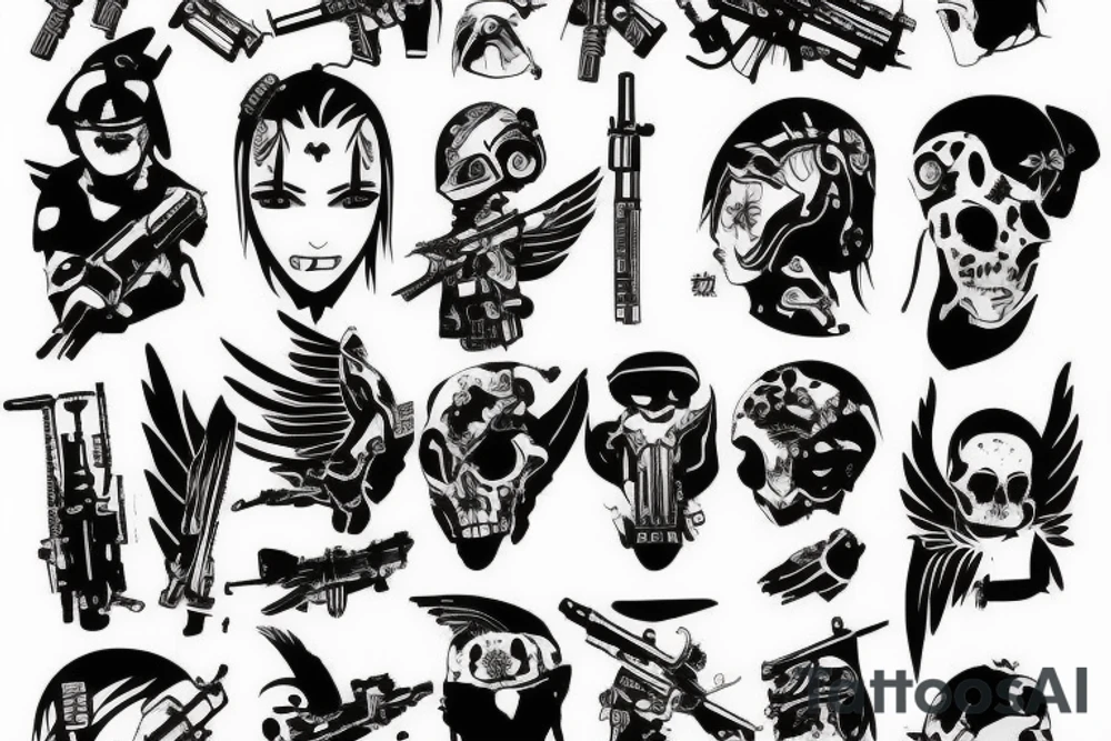 dark angel tactical soldier tattoo idea