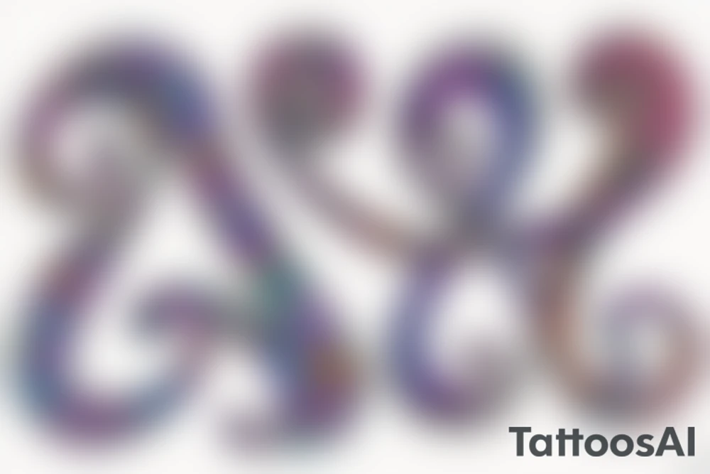 treble clef with psychedelic elements tattoo idea