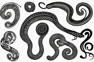 treble clef but it's a snake tattoo idea