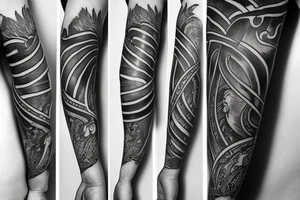 Black and grey realism nautical mythical tattoo idea