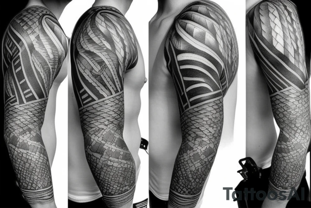 Black and grey realism nautical tattoo idea