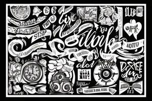 One step as a time tattoo idea