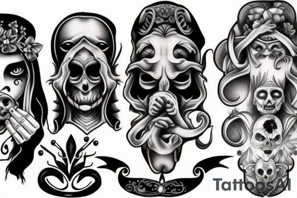 Hear no evil, speak no evil, see no evil tattoo idea