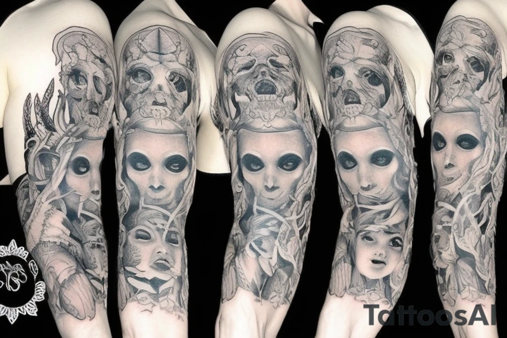 Hear no evil, speak no evil, see no evil sleeve tattoo idea Hear no evil, speak no evil, see no evil sleeve tattoo idea