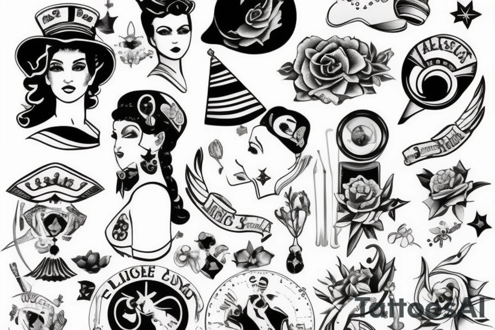 sailor distractingly looking to the left tattoo idea